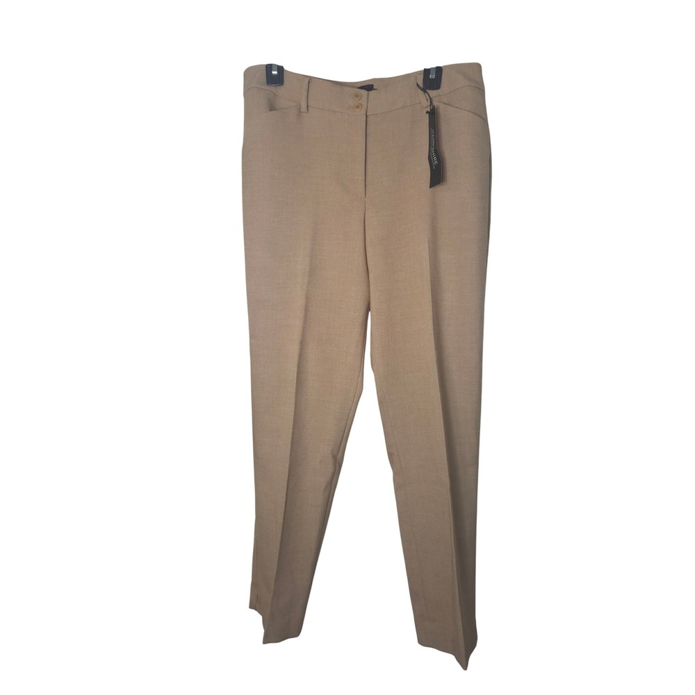 Talbots Hampshire Ankle Pants Womens 12 Tan Khaki Straight Leg Career Trousers